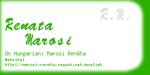 renata marosi business card